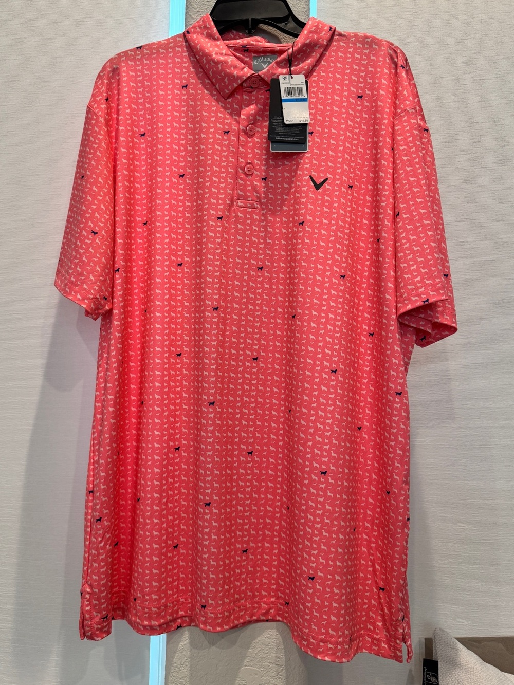 NWT Callaway Men's Doggy Print Polo
Shirt Sz XL - Picture 2 of 9